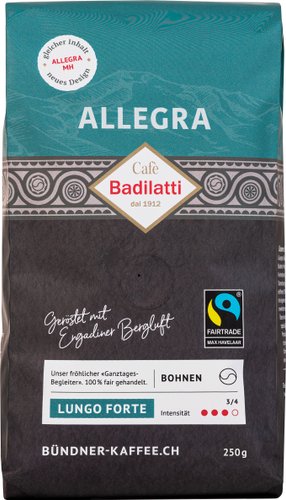 Кофе Cafe Badilatti Allegra Max Havelaar зерновой 250 г
