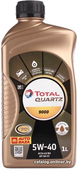 Моторное масло Total Quartz 9000 5W-40 SN/CF 1л