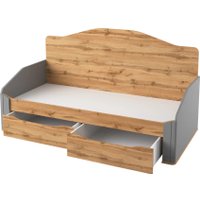 Кровать-тахта Involux Sale + Матрас Lagoma Ilta 90x200x18 км0144 (серый шифер/дуб натюрель)