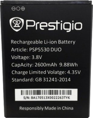 

Аккумулятор для телефона Prestigio PSP5530 DUO