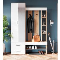 Стенка Горизонт Домино (крафт золотой/белый матовый)