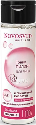 Novosvit Тоник для лица Пилинг С гликолевой кислотой 200 мл