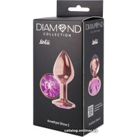 Анальная пробка Lola Toys Diamond Amethyst Shine S 4025-01lola (розовое золото)