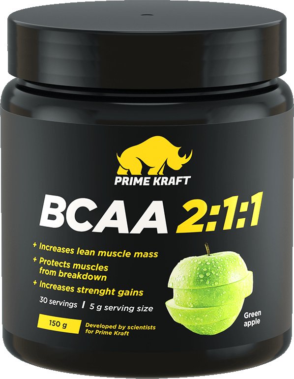 

BCAA Prime Kraft BCAA 2:1:1 (150г, зеленое яблоко)