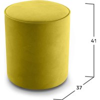Пуфик Mio Tesoro 132 (горчичный Velutto 28)