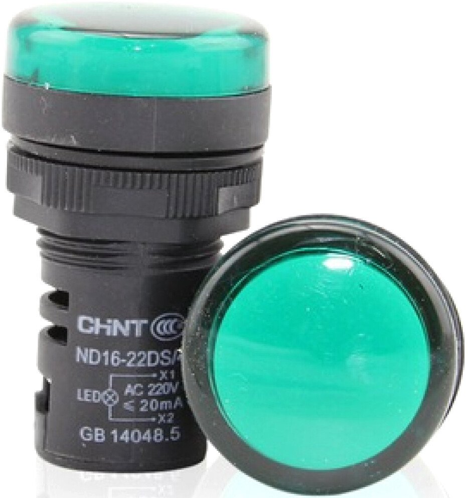 

Лампа сигнальная Chint ND16-22DS/2 AC/DC 24В (R) 592940 (зеленый)