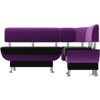 Угловой диван Mebelico Альфа 106931 (правый, черный/фиолетовый)