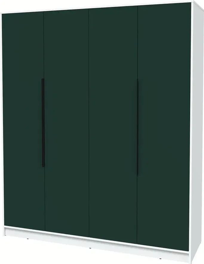 

Шкаф распашной Интерлиния Концепт КТ-Ш4 Глосс (белый платинум/изумруд)