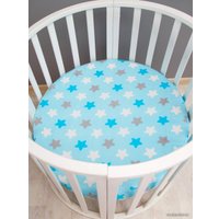 Простыня Amarobaby Прянички AMARO-5101-PG (голубой)