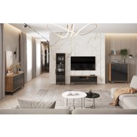 Тумба НК-Мебель Brass KM-2 (черный глянец)