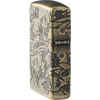 Зажигалка Zippo 49035 Armor Freedom Skull Antique Brass