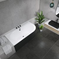 Ванна Lauter Bliss 150 L 21201051L (с каркасом и сифоном 21Y11021 матовый черный)