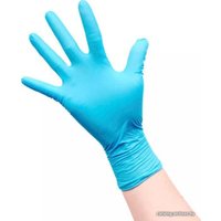 Нитровиниловые перчатки Wally Plastic L 100 шт (синий)