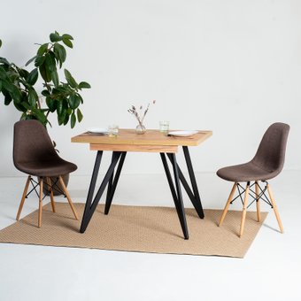 Millwood Женева 3 Л раздвижной 120-160x80x76 (дуб зол. Craft-мет. черн.)