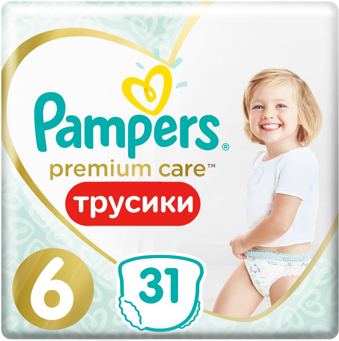 

Трусики-подгузники Pampers Premium Care Pants 6 Junior (31 шт)