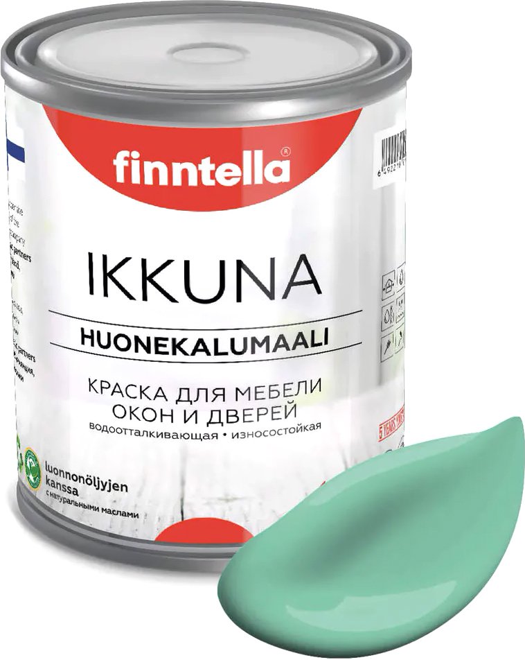 

Краска Finntella Ikkuna Viilea F-34-1-1-FL037 0.9 л (светло-бирюзовый)