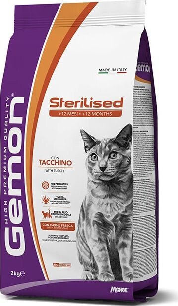 

Сухой корм для кошек Gemon Cat Sterilized Turkey 2 кг