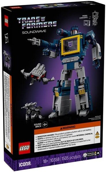Конструктор LEGO Icons 10358 Трансформеры: Саундвейв