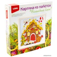 Набор для создания поделок/игрушек Lori Картина из пайеток. Пряничный домик Ап-048