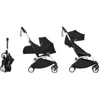 Универсальная коляска Babyzen Yoyo2 (2 в 1, мягкая люлька, белая рама, черный)