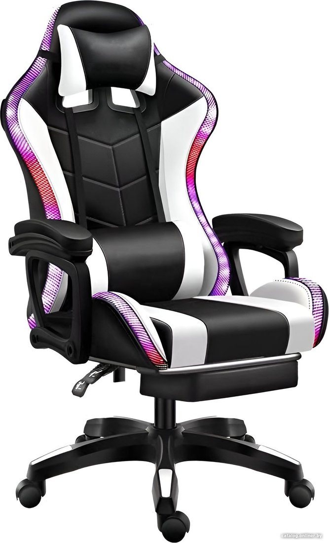 Игровое (геймерское) кресло Jiqiao DG8003 (черный/белый)