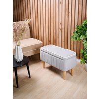 Банкетка MONOFIX Амма с ящиком (светло-серый №52)