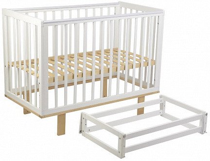 

Классическая детская кроватка Polini Kids Simple 340 маятник (белый/натуральный)