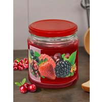 Набор контейнеров Promsiz Ягоды с крышкой Р22б.77.6.450/ДКЯ (450мл, 6шт)