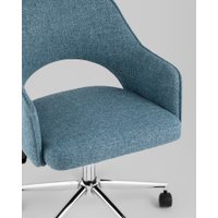 Офисное кресло Stool Group Кларк Clarkson Tweed Blue (рогожка, синий)
