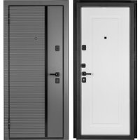 Металлическая дверь Guard MG75 МДФ/МДФ 97х205 левая (серый/белый ясень)