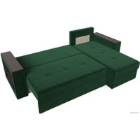 Угловой диван Лига диванов Дубай лайт правый 114150 (велюр зеленый)
