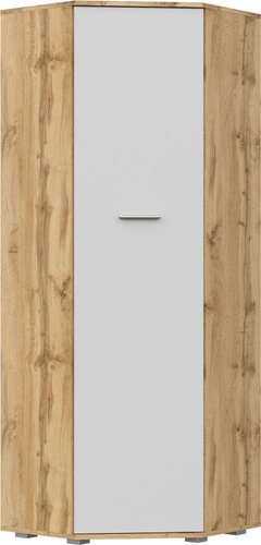 Шкаф распашной НК-Мебель Fun угловой 64х64 13313770 (дуб вотан/белый)