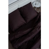 2-спальный комплект постельного белья с евро простыней Milanika Шоколад 2сп с европростыней (поплин г/к)