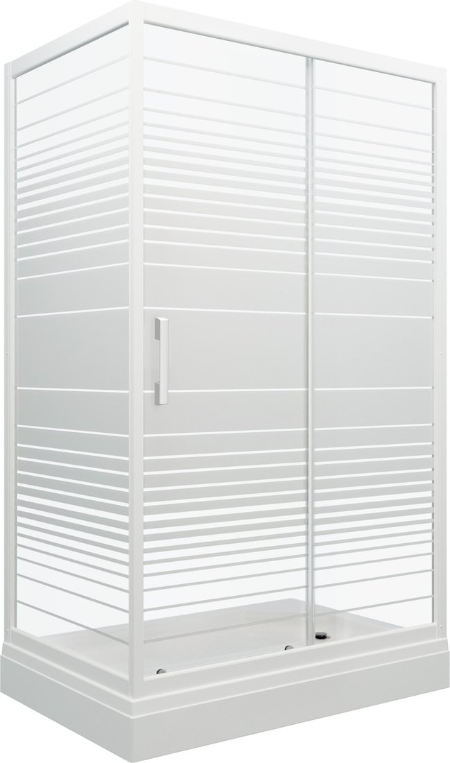Душевой уголок Triton Фьюжн 120x80 А (белый/полосы)