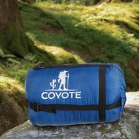 Спальный мешок Coyote Baring ZC-SB022 (синий с туристическим ковриком Foal 1.2см хаки)