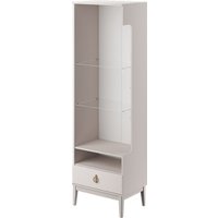 Шкаф-витрина Bravo Мебель Фарго 1-дверный левый (персидский жемчуг/лак льняной)