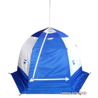 Палатка для зимней рыбалки Пингвин 3 с дышащим верхом (белый/синий)