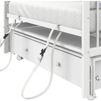 Классическая детская кроватка Indigo Vista продольный маятник, ящик (белая аляска)