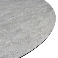 Кухонный стол Виста Осака 120x120 HPL (камень бежевый+матовый черный/дуб олово)