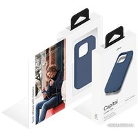 Чехол для телефона uBear Capital Leather для iPhone 15 Pro Max (темно-синий)