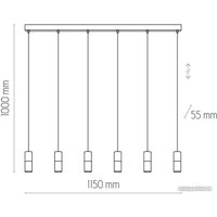 Подвесная люстра TK Lighting Elit 6308