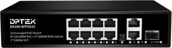 Неуправляемый коммутатор DPTEK DK100-8FP2G1S