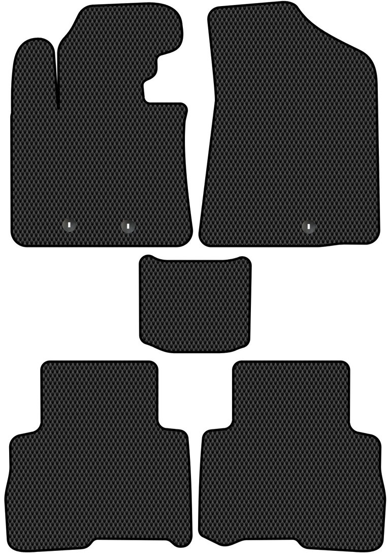 Комплект ковриков для авто Alicosta Kia Sorento II (suv / XM) 2012 - 2021 (черный, ромб)