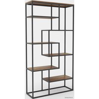 Стеллаж Hype Mebel Зиг-Заг-2 120x200 (черный/дуб галифакс олово)