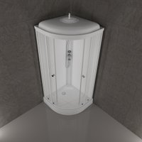 Душевая кабина Saniteco SNT-88 90х90 (белый/прозрачное стекло) в Бресте