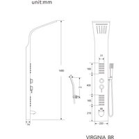 Душевая панель Cerutti Virginia BK CT9983