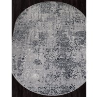 Ковер для жилой комнаты Merinos Palermo F281-OVAL-DARK-GRAY (1x2)