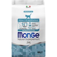 Сухой корм для кошек Monge Kitten Monoprotein Trout 400 г