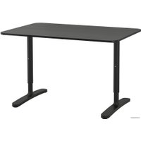 Стол Ikea Бекант (ясеневый шпон, черная морилка/черный) 092.825.85