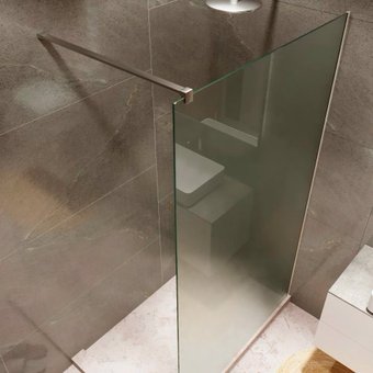 Душевая стенка Benetto BEN-602_SL_M 1200х2000 (серебро, матовое стекло)